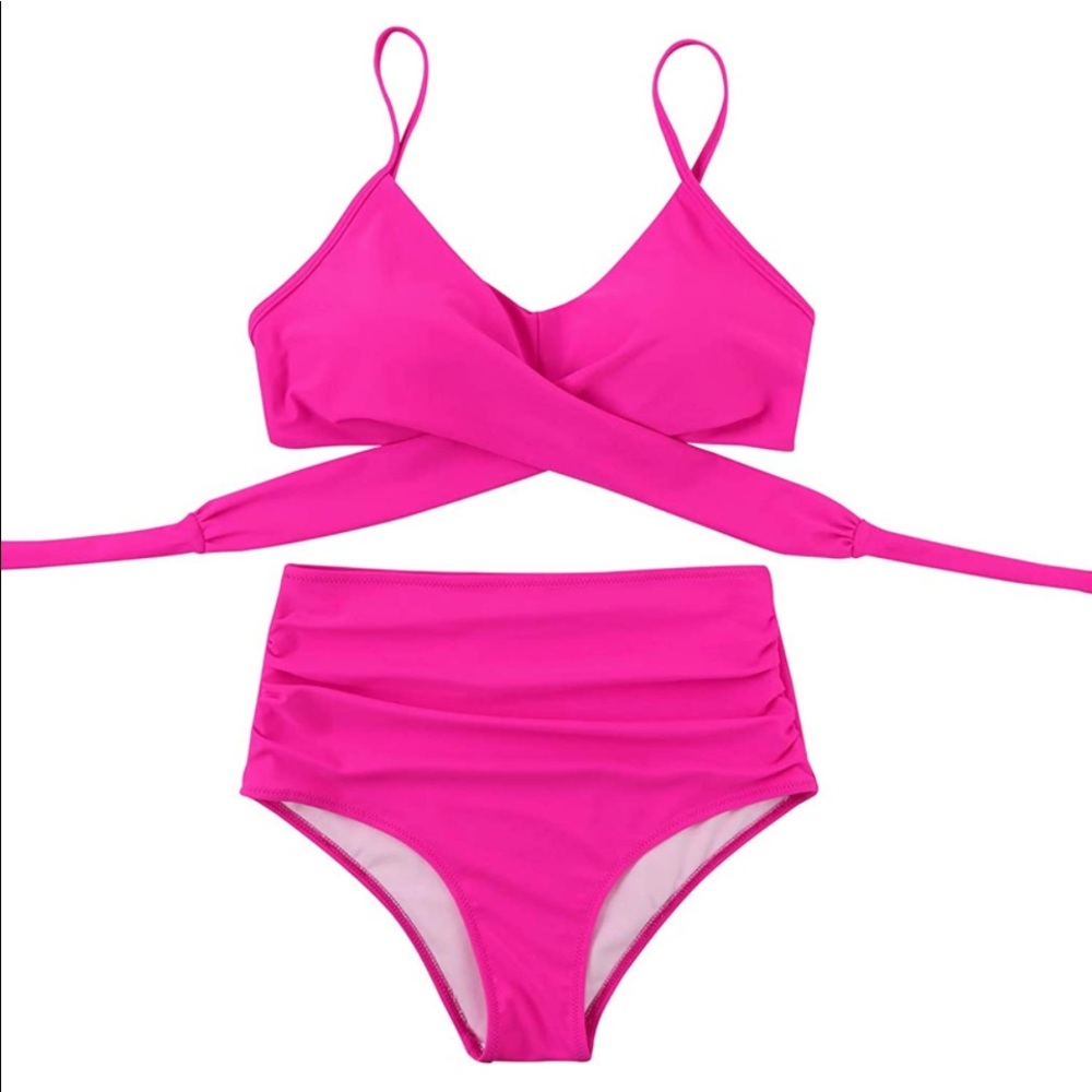 Hot pink bikini